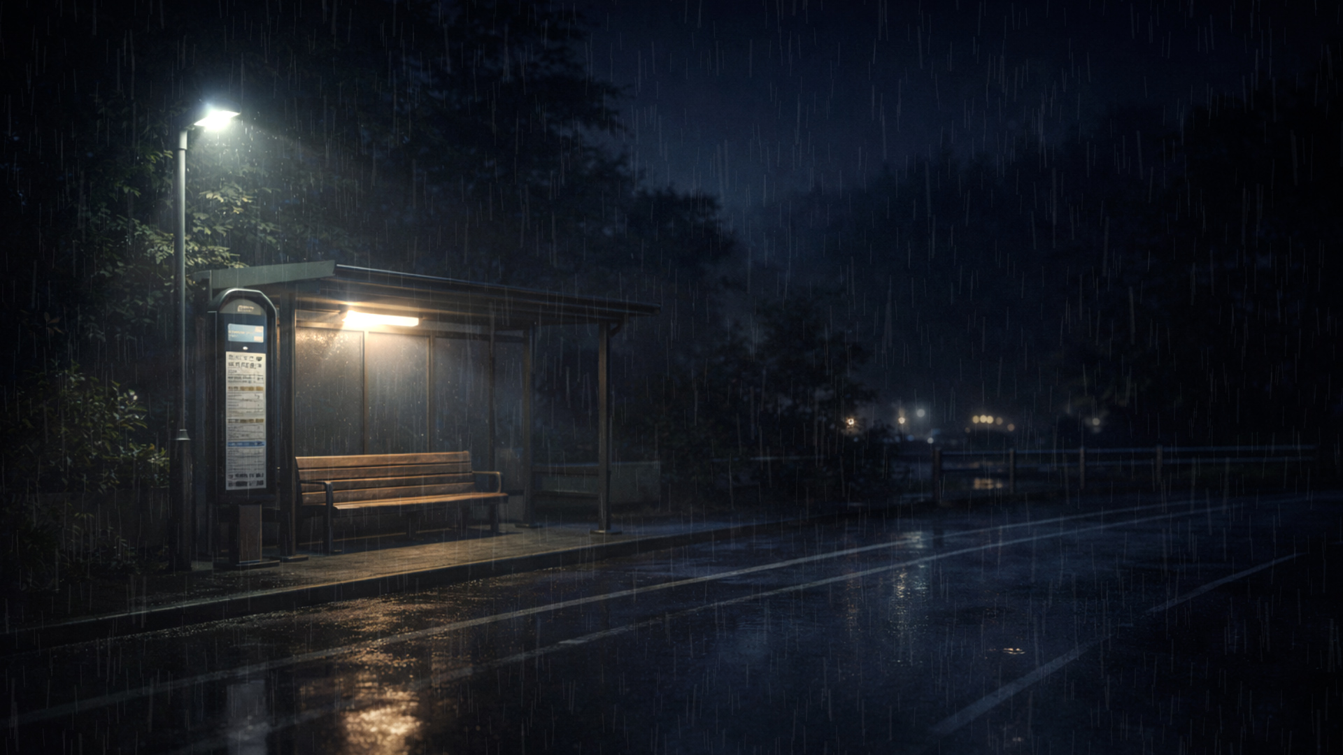 【YouTube動画更新】誰もいない夜のバス停で、思考を降ろす時間